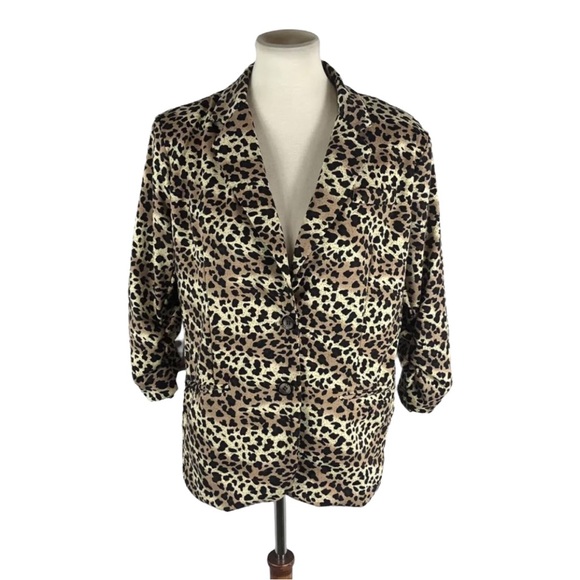 Maxim Studio cheetah print blazer size XL - Picture 1 of 6